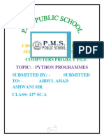ABDUL AHAD 12th SCIENCE A COMPUTERS PRACTICAL FILE