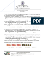 Numeracy 2022 Post Test ELEM