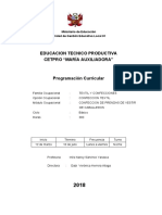 Confeccion de Prendas de Vestir de Caballero