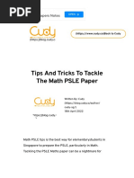 Tips and Tricks To Tackle The Math PSLE Paper