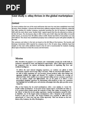 ENG - Case study 1 eBay thrives in the global marketplace