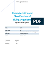 1.4 Characteristics and Classification of Living Organisms Igcse Cie Biology Ext Theory QP