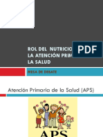 La importancia del nutricionista en el equipo de Atención Primaria de la Salud