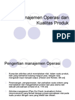 Materi 10.manajemen Operasi, Kualitas Dan Produk New 2020