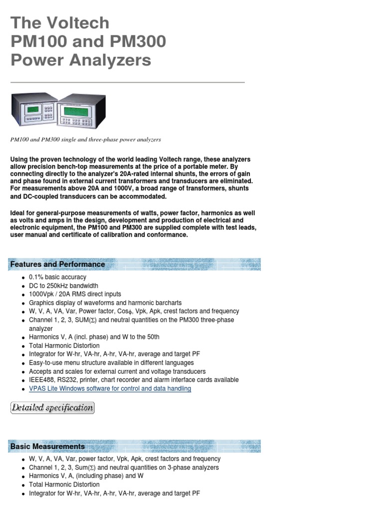 Power Analyzers for Engineers | PDF | Electric Power | Manufactured Goods