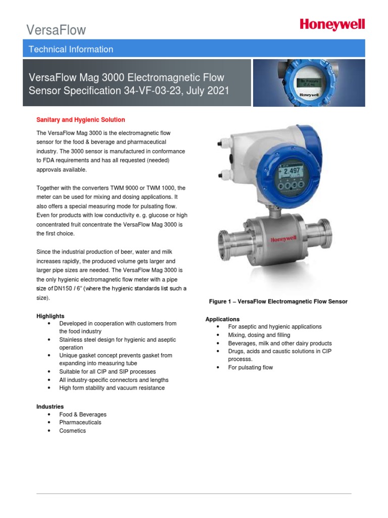Pmt hps 34 vf 03 23 mag3000 specifications pdf flow measurement