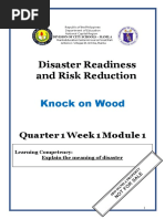 Disaster Readiness and Risk Reduction: Knock On Wood