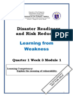 Disaster Readiness and Risk Reduction: Learning From Weakness