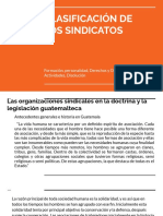 Clasificación de Los Sindicatos