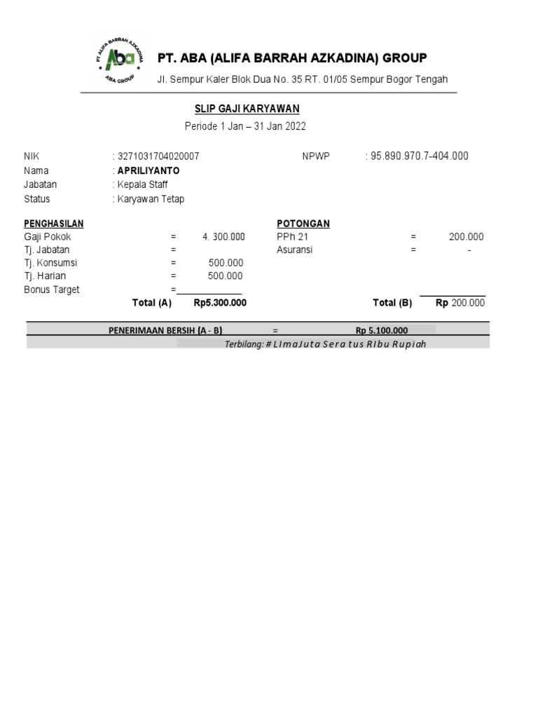 Slip Gaji PDF