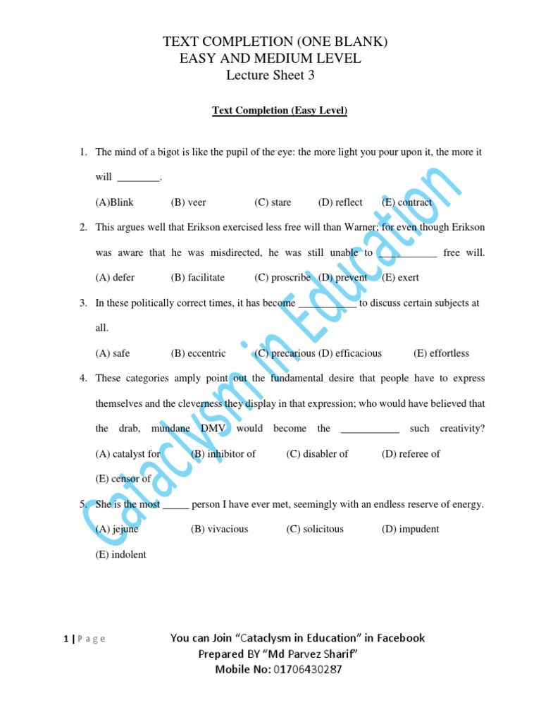 Text Completion | PDF