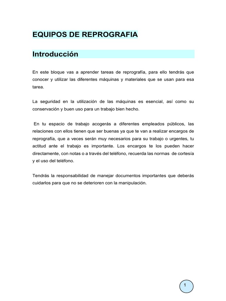 Equipos y técnicas de reprografía | PDF | Impresora (Computación) | Fax