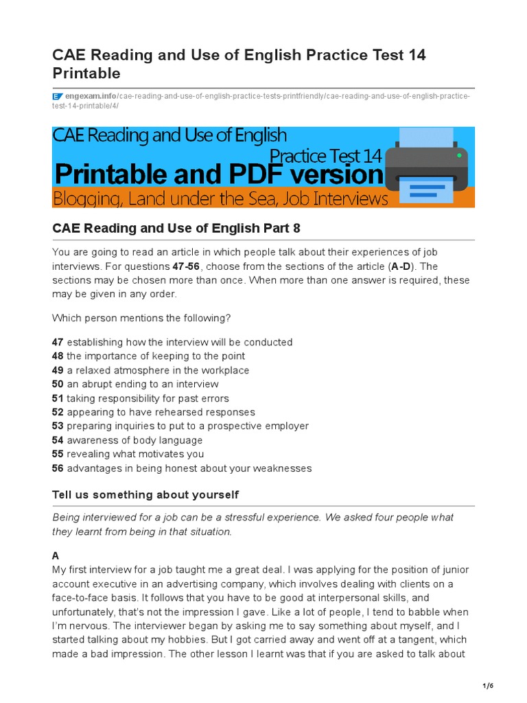 Engexam info cae reading and use of english practice test 14