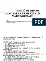 UF2 NF1 La Prevencio de Riscos Laborals A LEmpresa. El Marc Normatiu