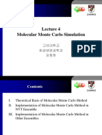 Lecture 4 - Molecular Monte Carlo Simulation
