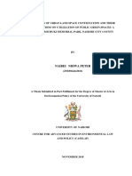 Naibei - Dynamics of Urban Land Space Contestation and Their Implications On Utilization of Public Green Spaces