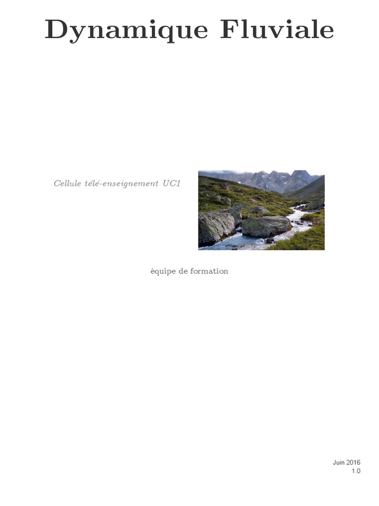 Comprendre la dynamique fluviale | PDF | Ruisseau | Calcaire