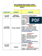 Indian learners academy first term exam portions