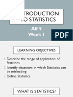 Week 1 - Introduction To Statistics