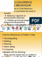 Building Children's Positive Behaviour 2