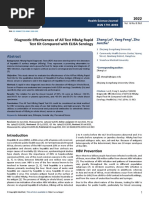 Diagnostic Effectiveness of All Test Hbsag Rapid Test Kit Compared With Elisa Serology