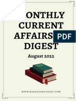 Monthly Current Affairs GK Digest August 2022