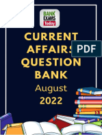 Current Affairs Question Bank August 2022