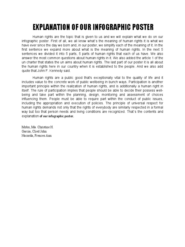 Explanation of Our Infographic Poster PDF