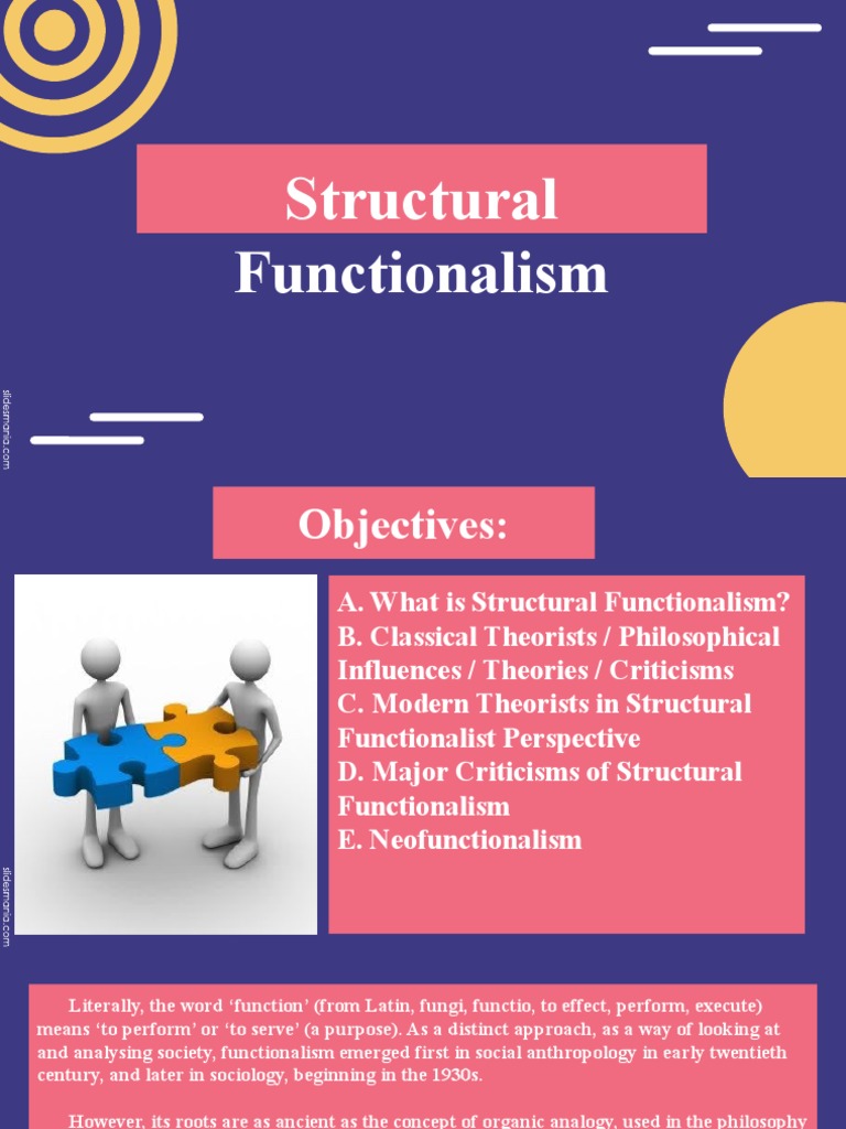 Structural Functionalism PDF Émile Durkheim Sociology