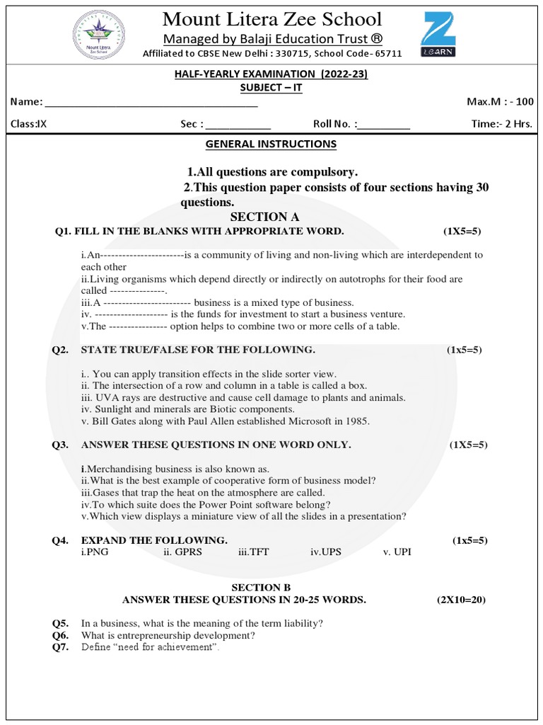 Question For Class 9 | PDF | Earth Sciences | Nature