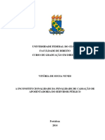 A Inconstitucionalidade Da Penalidade de Cassação de