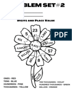 Problem set on digits, place value, fractions and sequences