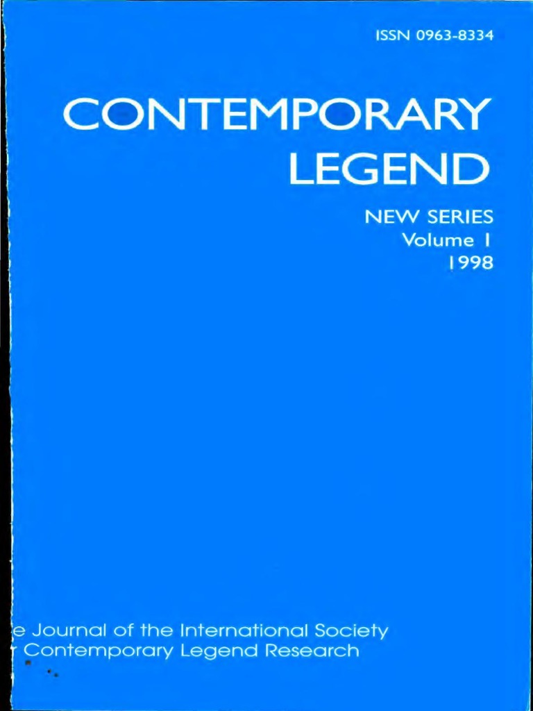 ContemporaryLegendVol 011998 PDF Rhetoric Folklore