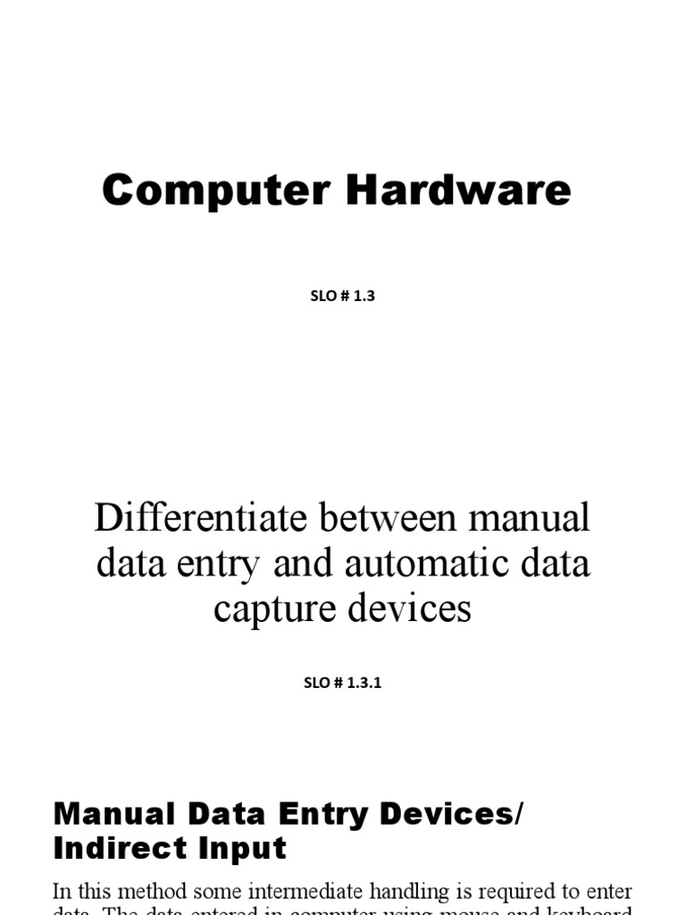 1.3 Computer Hardware | Download Free PDF | Printer (Computing ...
