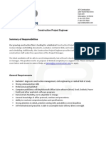 Construction Project Engineer Job Description