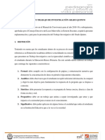 Reglamento Trabajo de Investigación Quinto