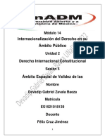 Internacionalización Del Derecho en Su Ámbito Público: Módulo 14