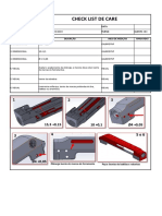 Check list de controle de qualidade para receptáculo usinado