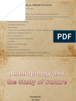 Anthropology and The Study of Culture
