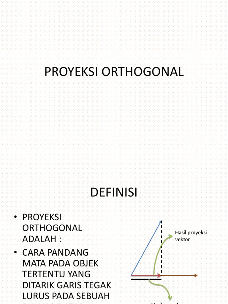 Proyeksi Orthogonal Matematika Pdf