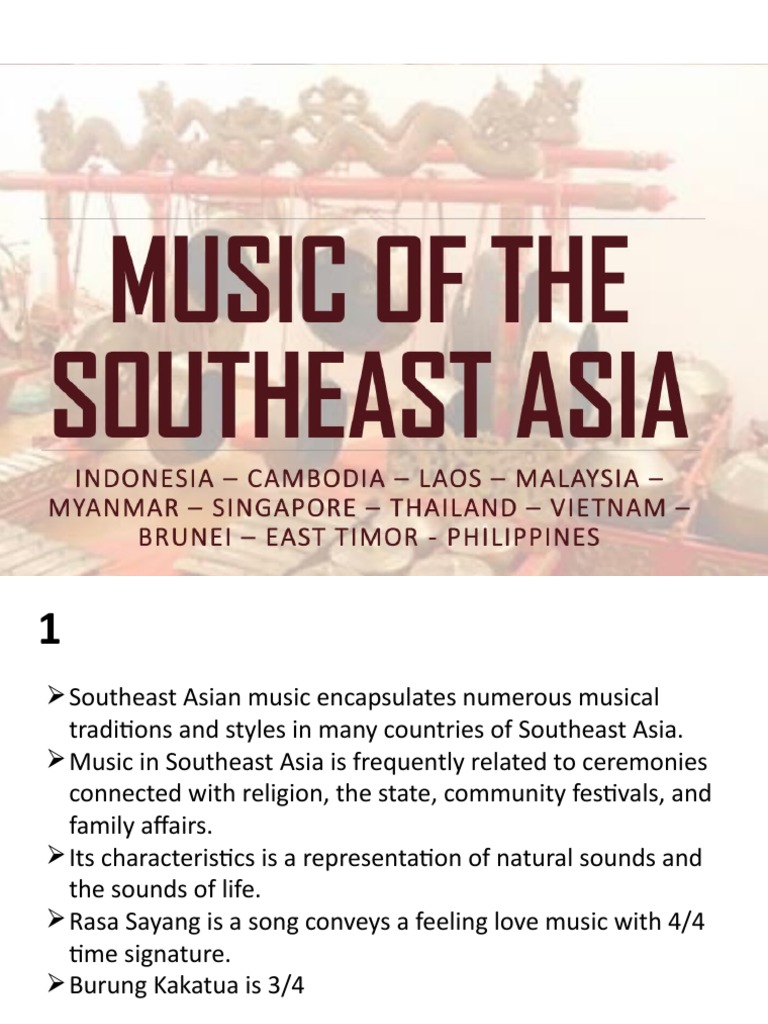 Southeast Asia S Musical Traditions Pdf