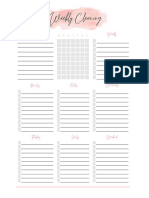 Weekly Cleaning Schedule WC Scrawl USL