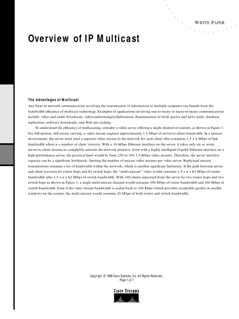 Overview of IP Multicast | PDF