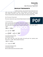 Revision Note - Matematika Kelas 11 - Persamaan Trigonometri