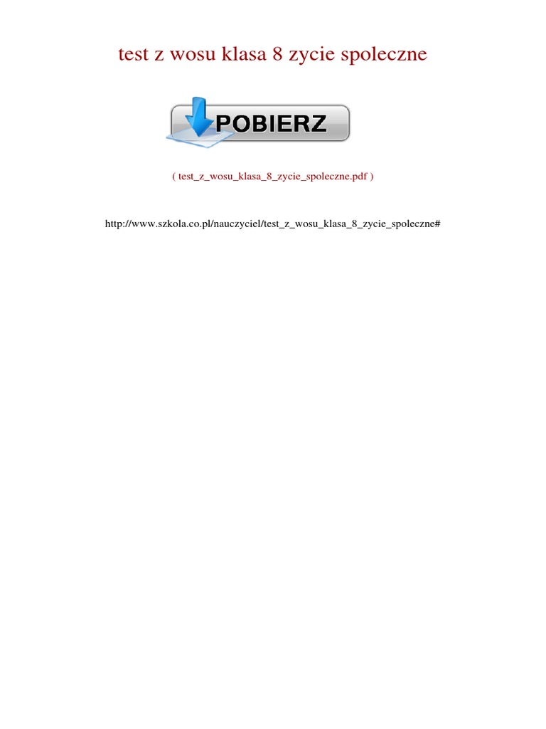 Test Z Wosu Klasa 8