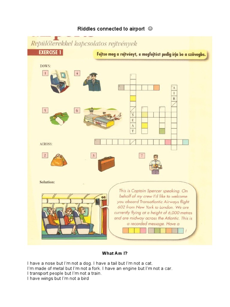 Riddles Connected To Airport | PDF