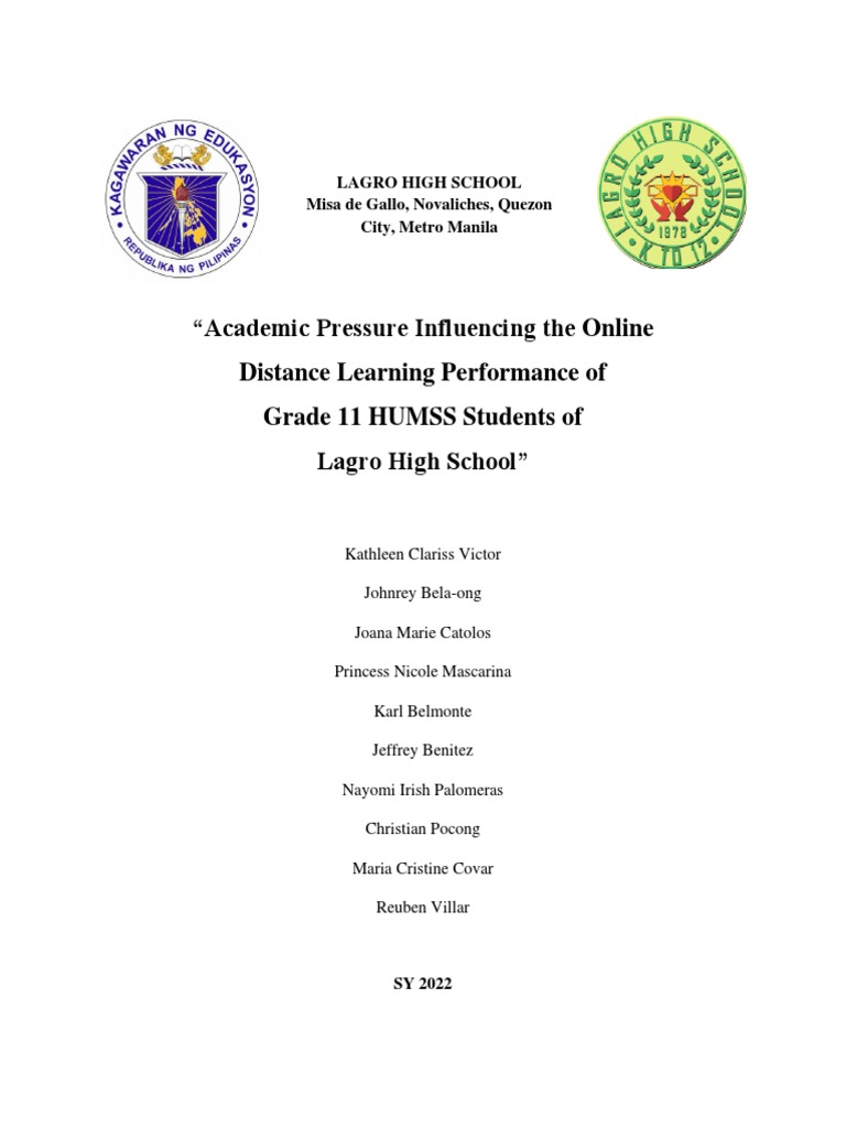 Eapp Group 2 Concept Paper | PDF | Stress (Biology) | Cognition
