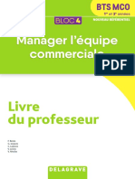 Livre Du Professeur DELAGRAVE - BTS MCO 1 Et 2: Management de L'équipe Commerciale