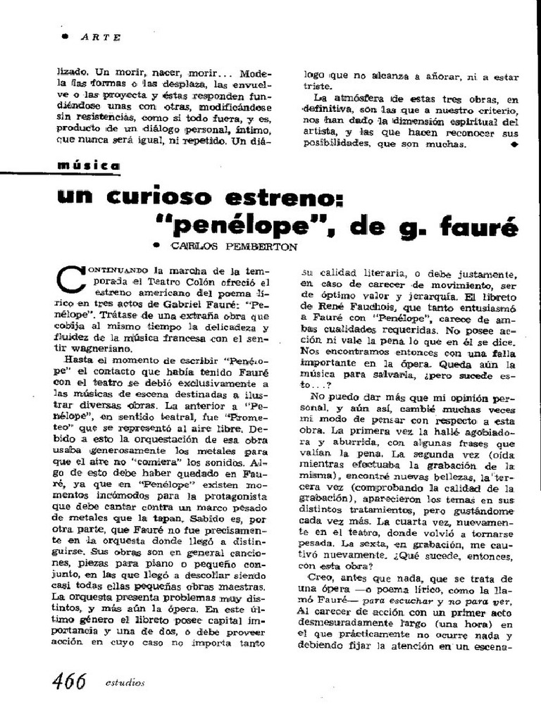 Un Curioso Estreno Penelope de G Faure PDF