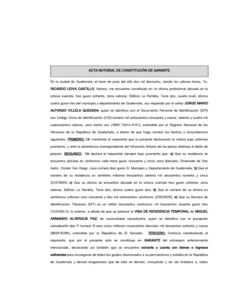 Garante – Bank Guarantee _ Fac Simile contratto di locazione con ...